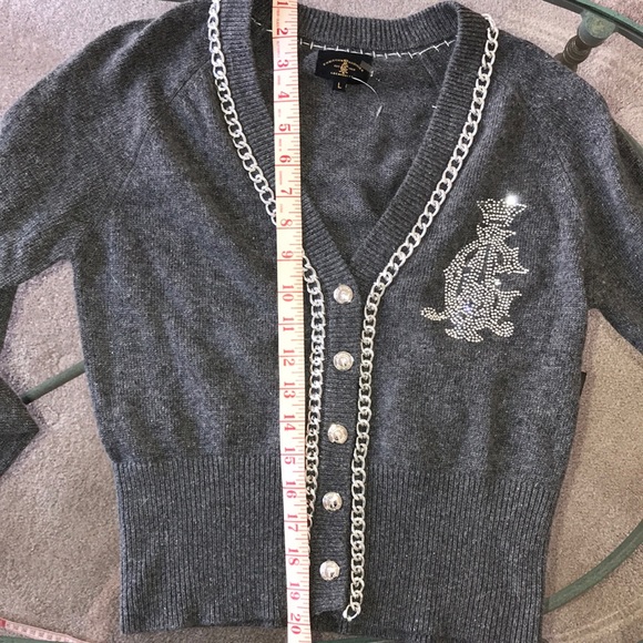 FINAL 💜 NWT Christian Audigier Sweater - Picture 8 of 12